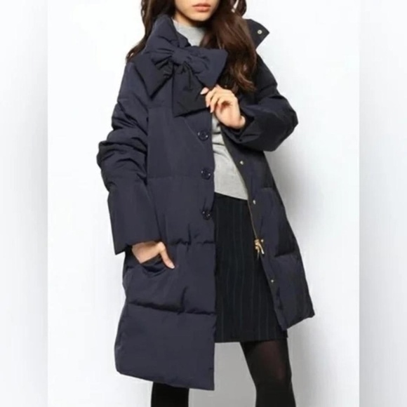 Kate Spade Bow Down Puffer Coat FLAW - Picture 2 of 13
